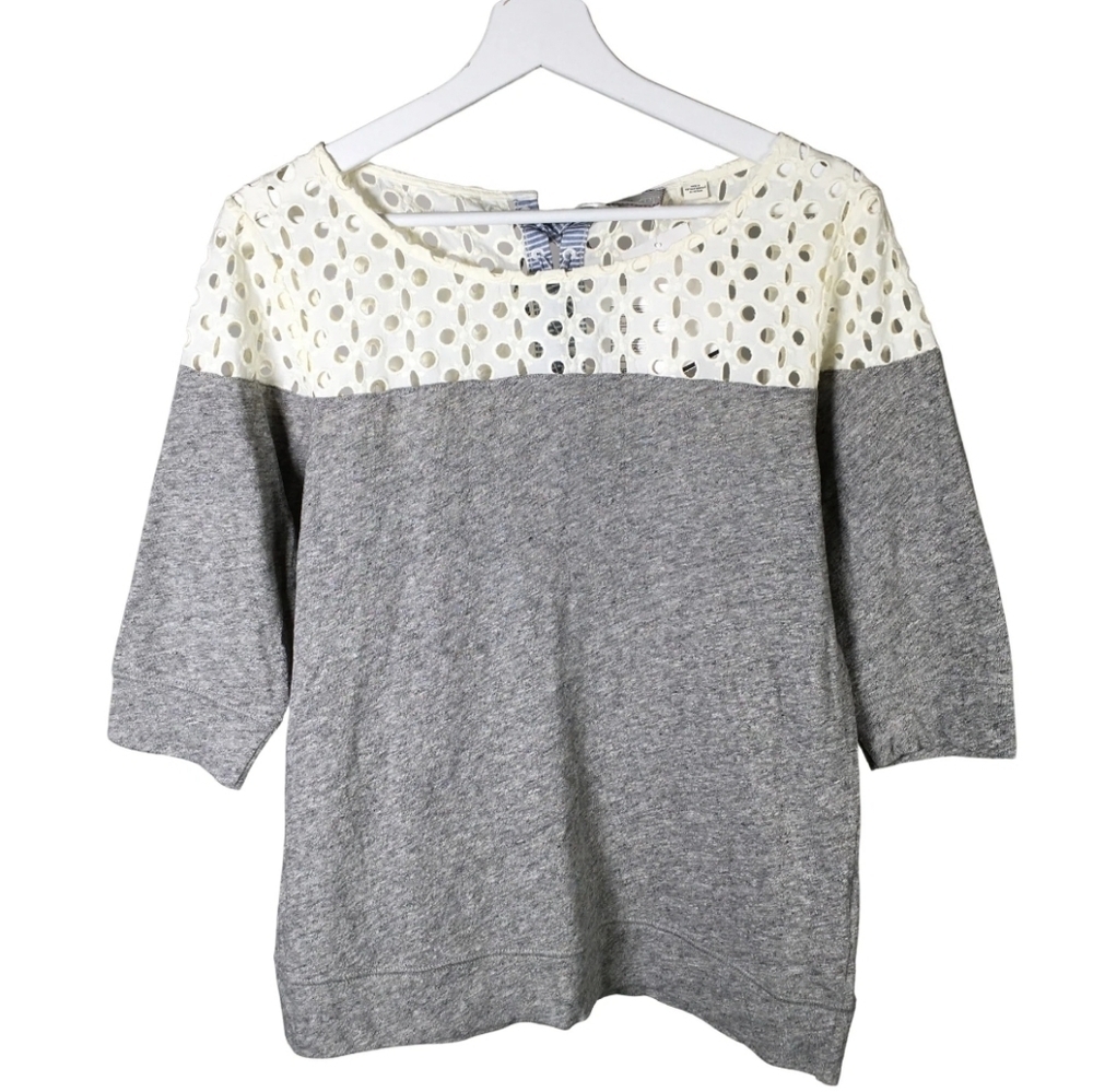 Anthropologie Postmark Eyelet Top